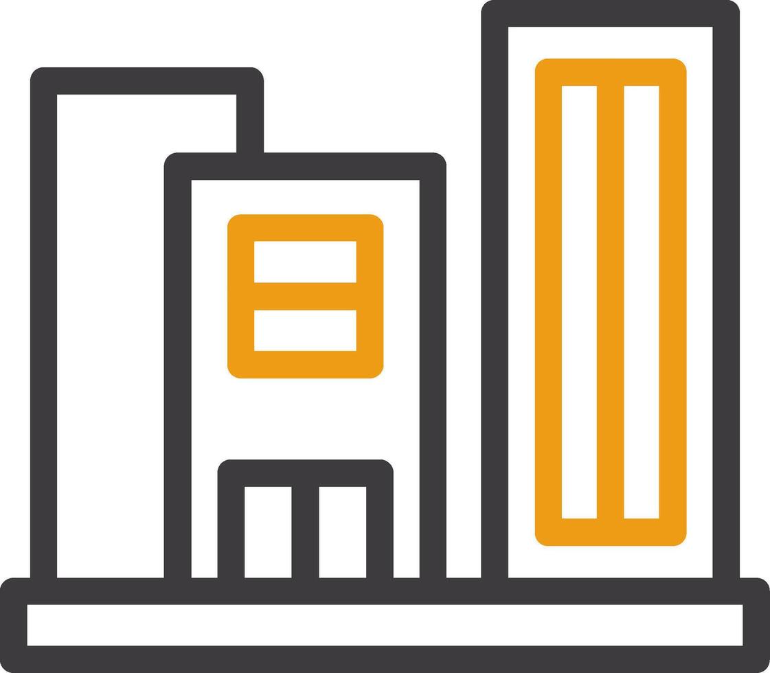 City Two Color Icon vector