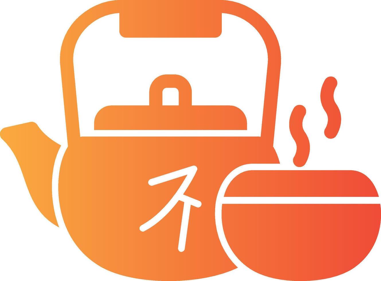 Tea Ceremony Solid Multi Gradient Icon vector