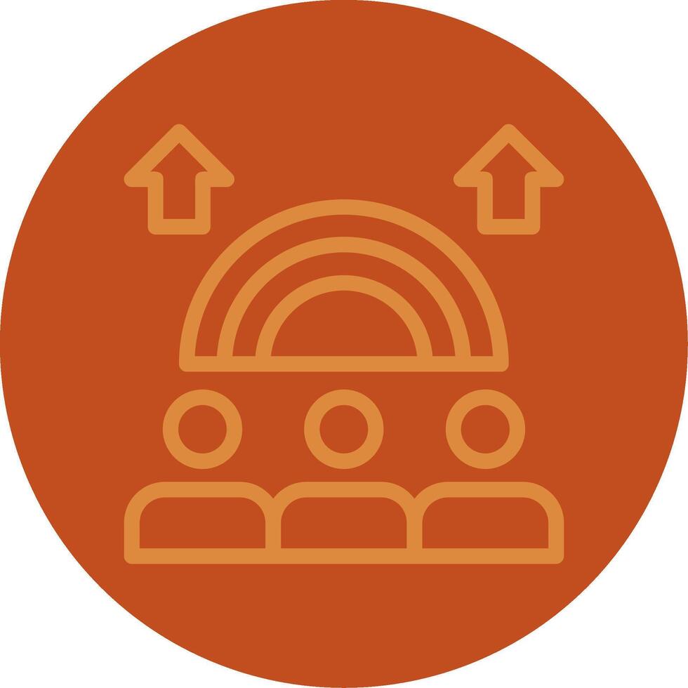 Inclusion Line Multi color Icon vector