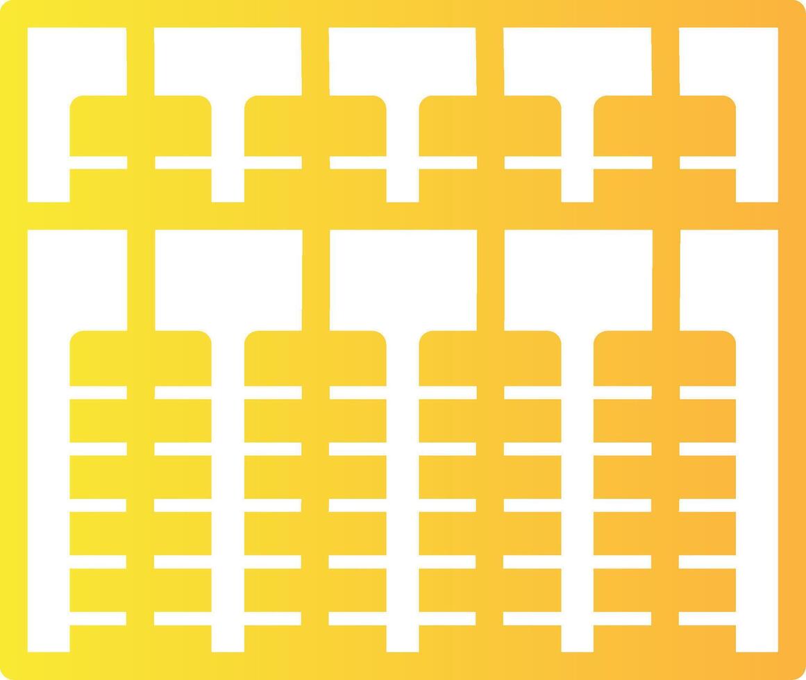 Abacus Solid Multi Gradient Icon vector