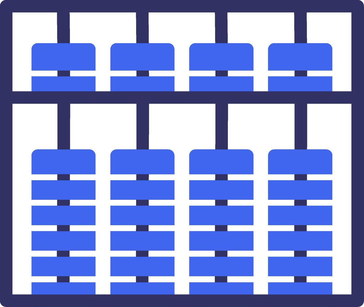 Abacus Solid Two Color Icon vector