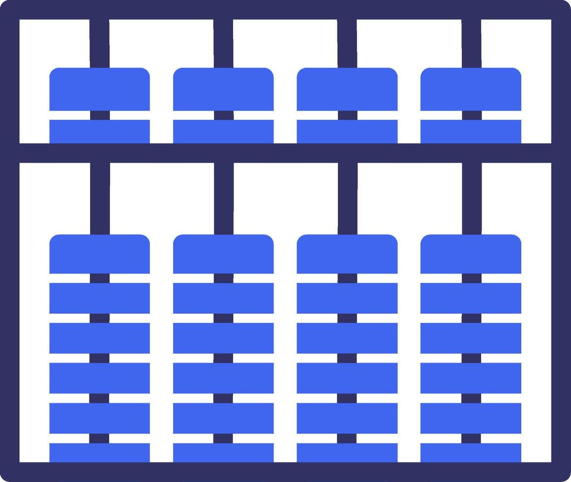 ábaco sólido dos color icono vector