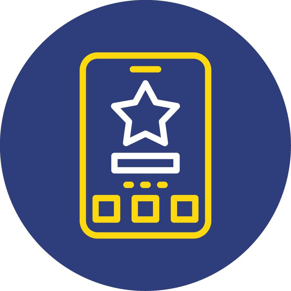 Star Dual Line Circle Icon vector
