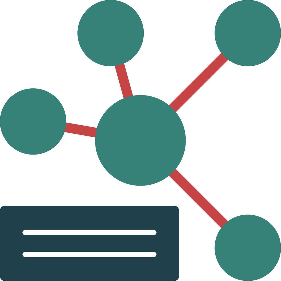 Network Glyph Multi Color Icon vector