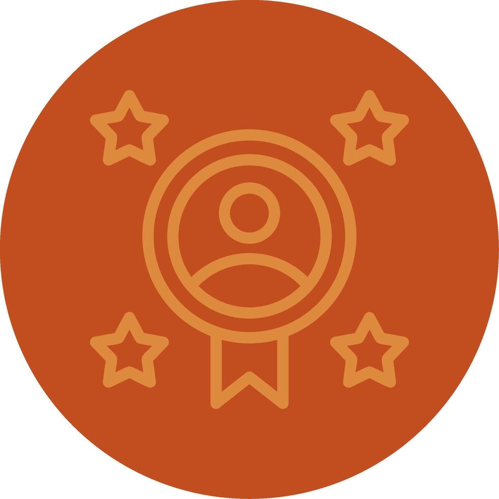 Employee of the Month Line Multi color Icon vector