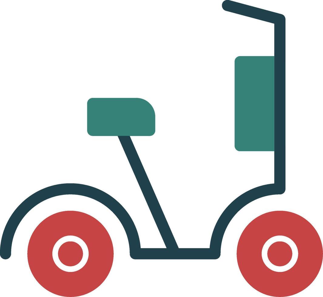 Scooter Glyph Multi Color Icon vector