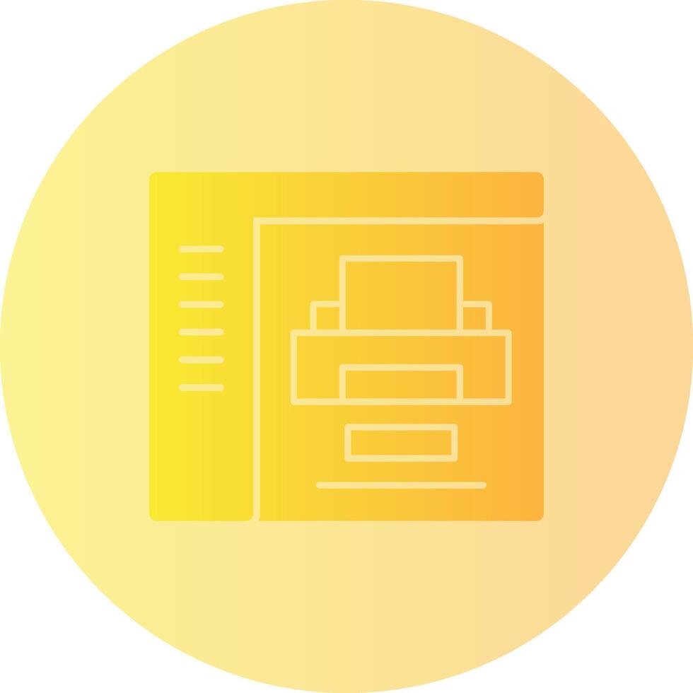 Print Gradient Circle Icon vector