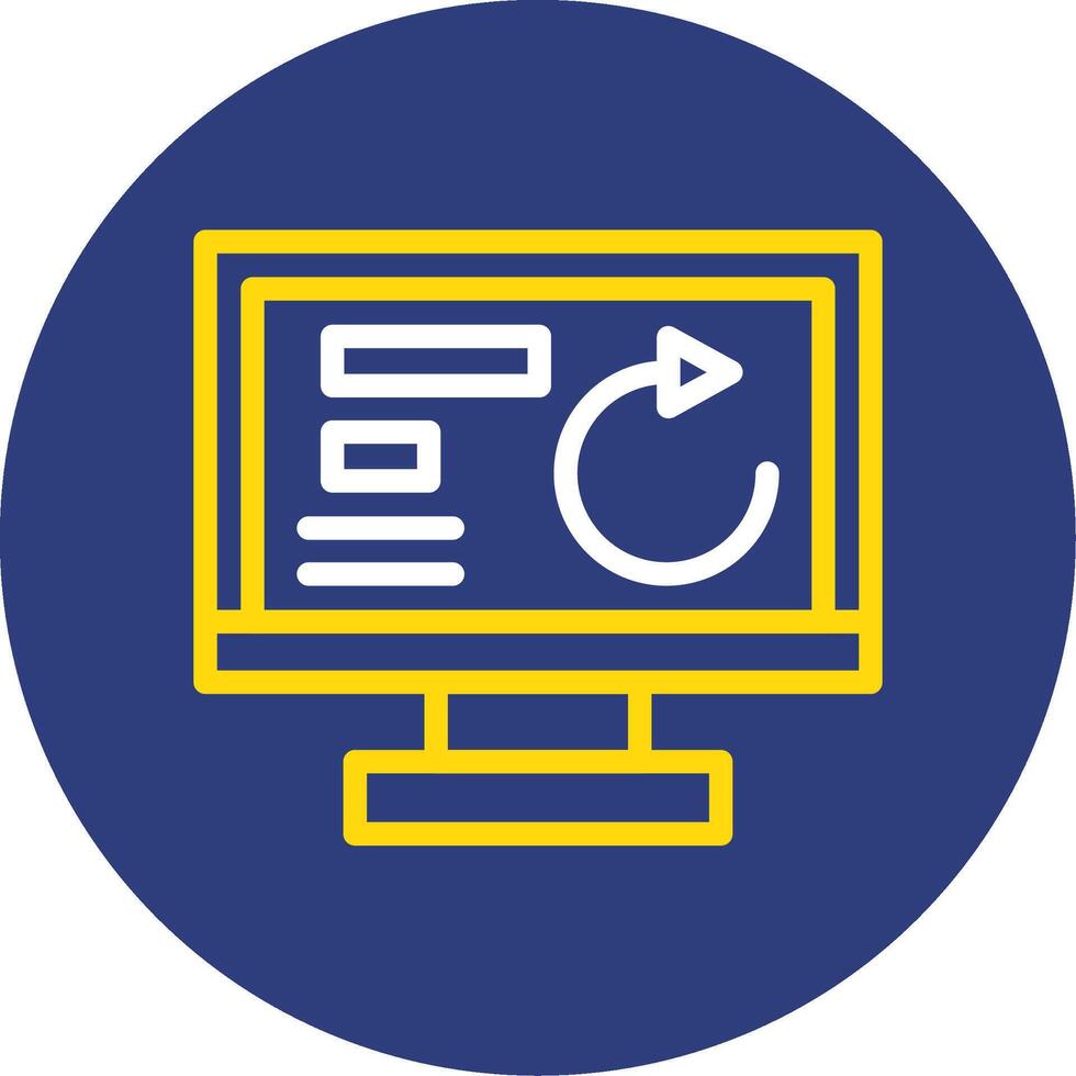 Undo Dual Line Circle Icon vector