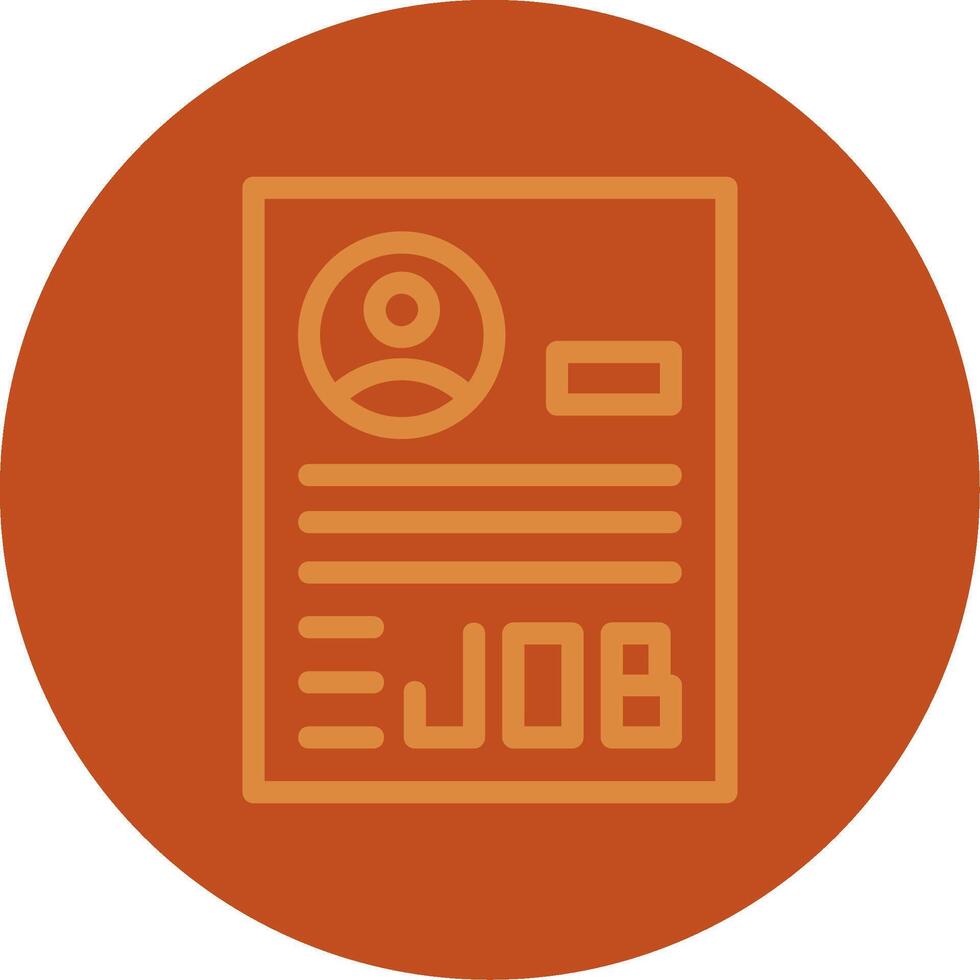 Job Description Line Multi color Icon vector