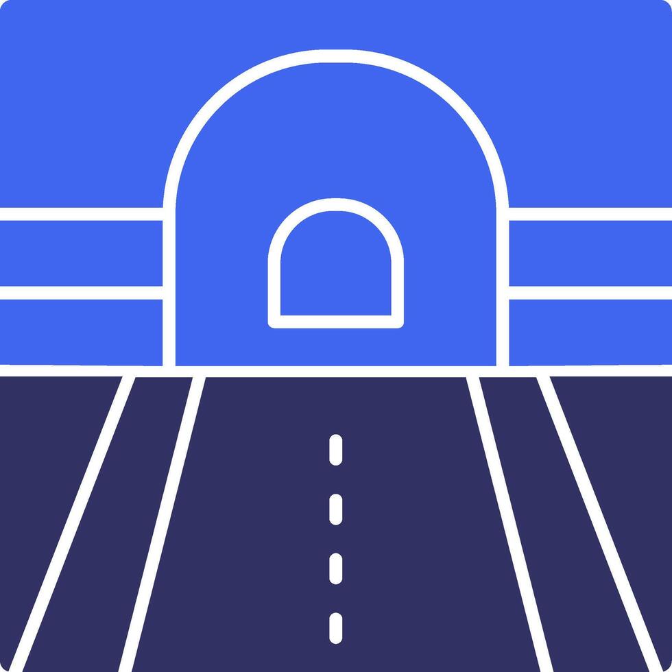 Tunnel Solid Two Color Icon vector