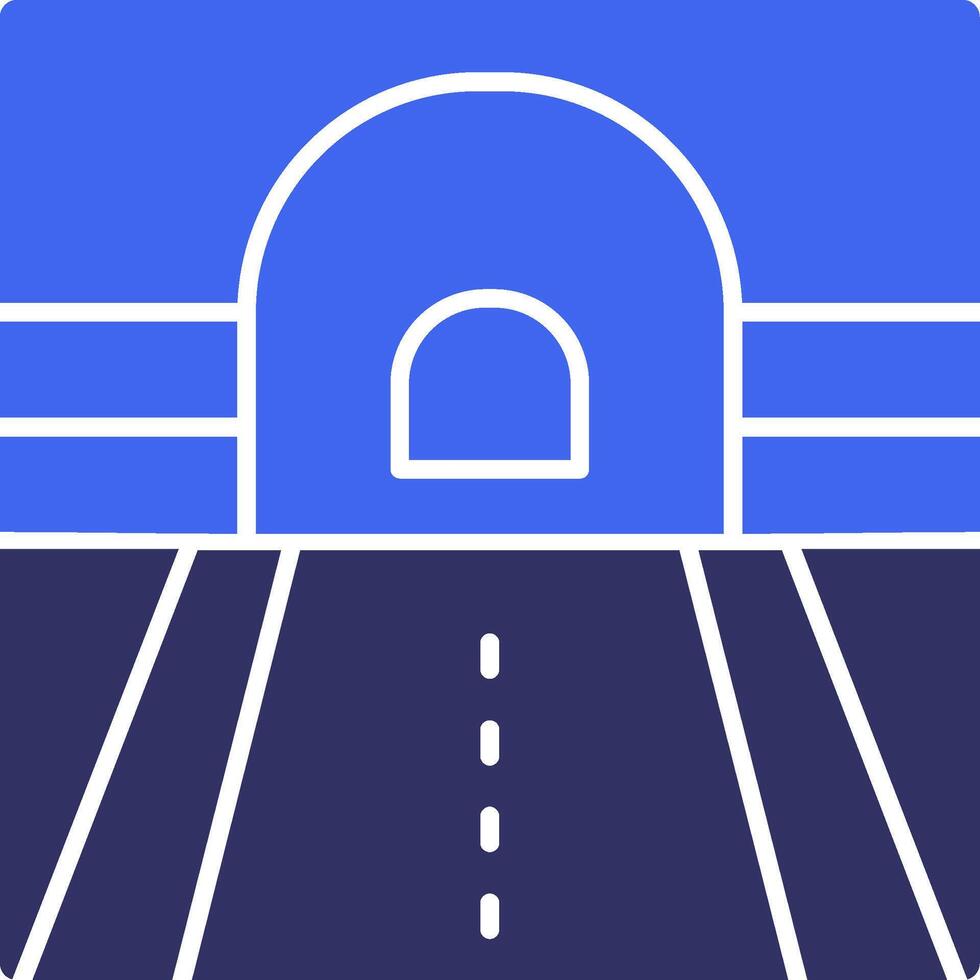 Tunnel Solid Two Color Icon vector