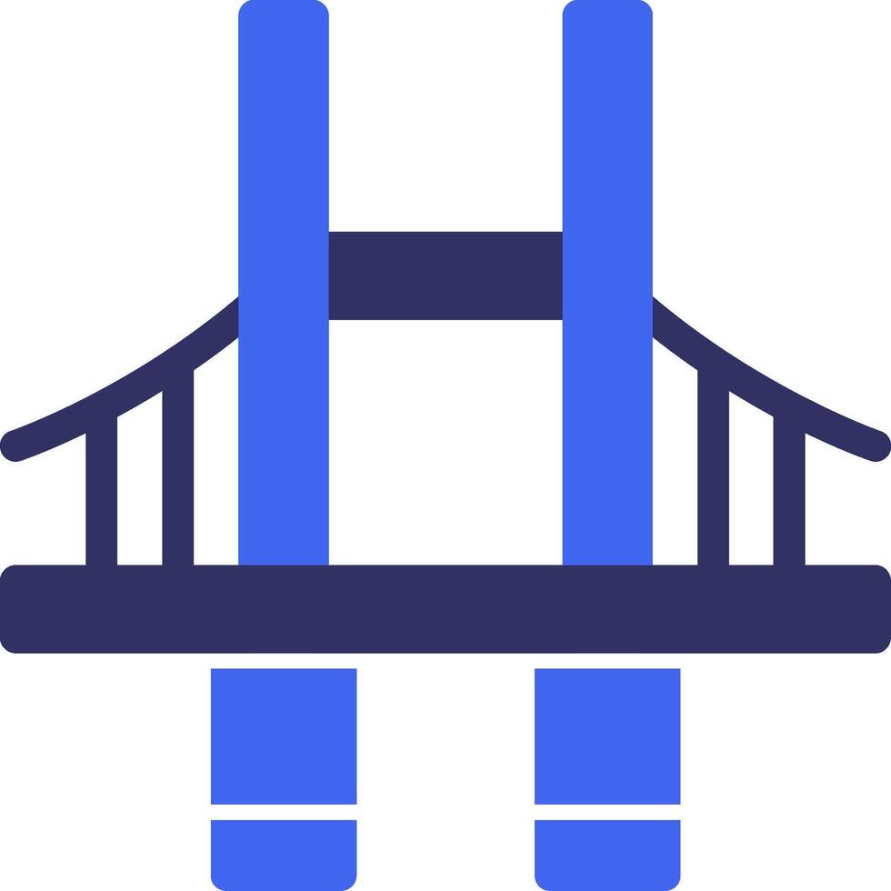 Bridge Solid Two Color Icon vector