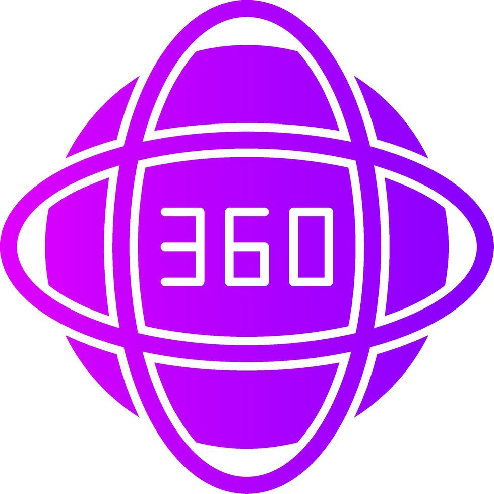 impacto 360 sólido multi degradado icono vector