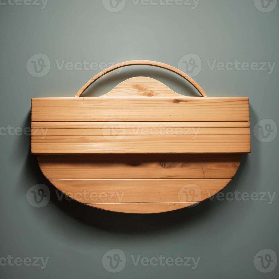 AI generated Cute sign, wooden sign with copy space, AI Generative photo