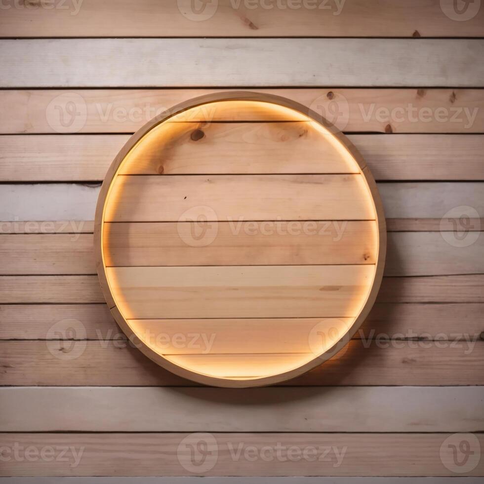 AI generated Cute sign, wooden sign with copy space, AI Generative photo