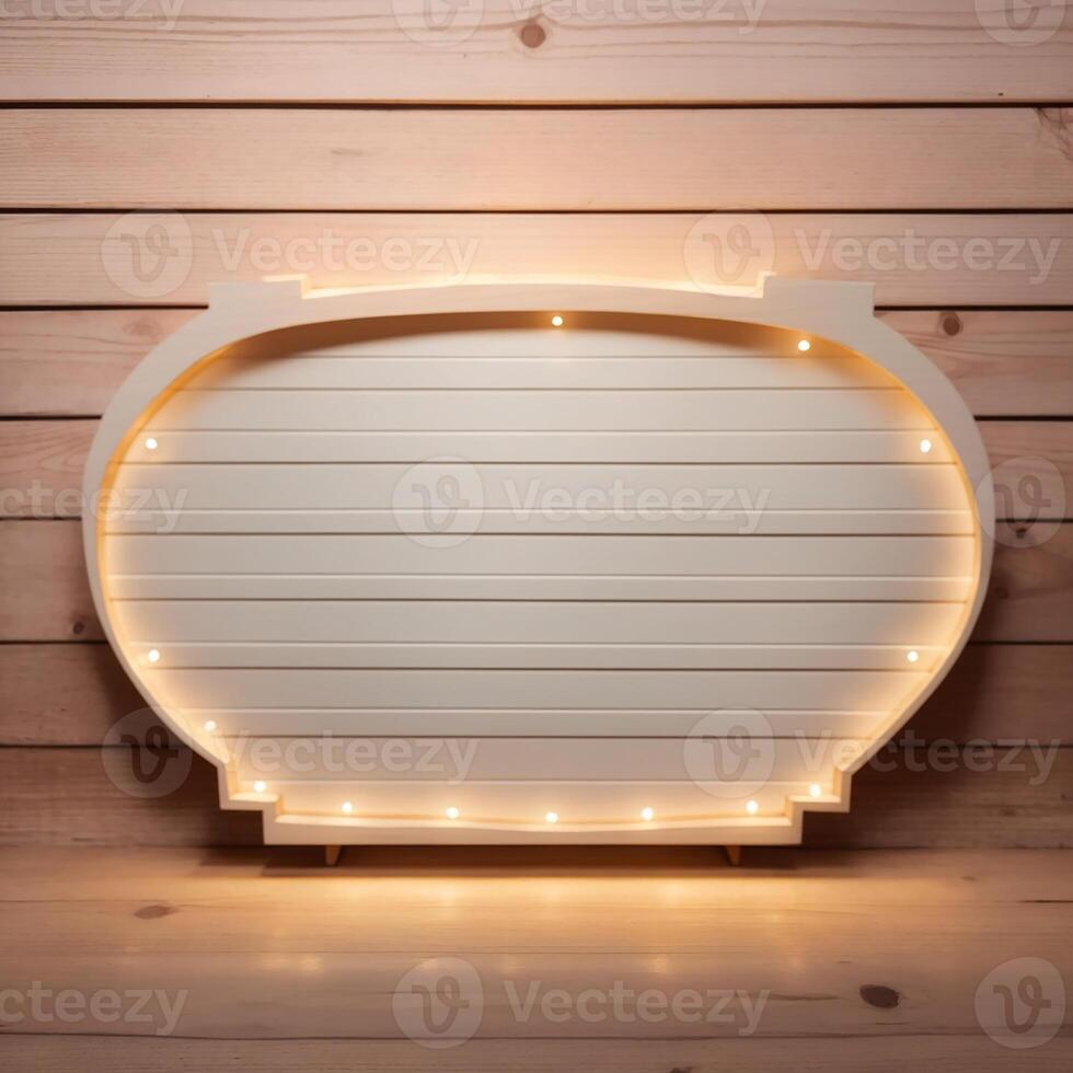 AI generated Cute sign, wooden sign with copy space, AI Generative photo
