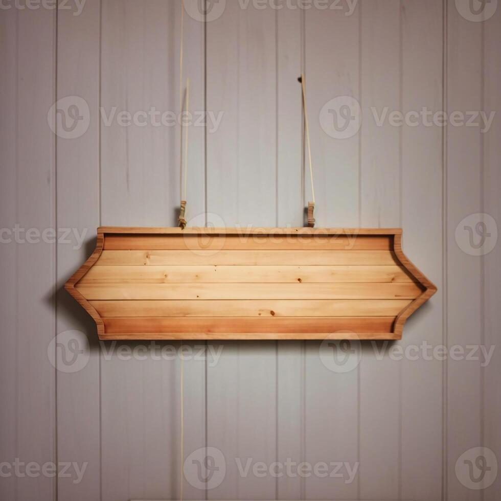 AI generated Cute sign, wooden sign with copy space, AI Generative photo