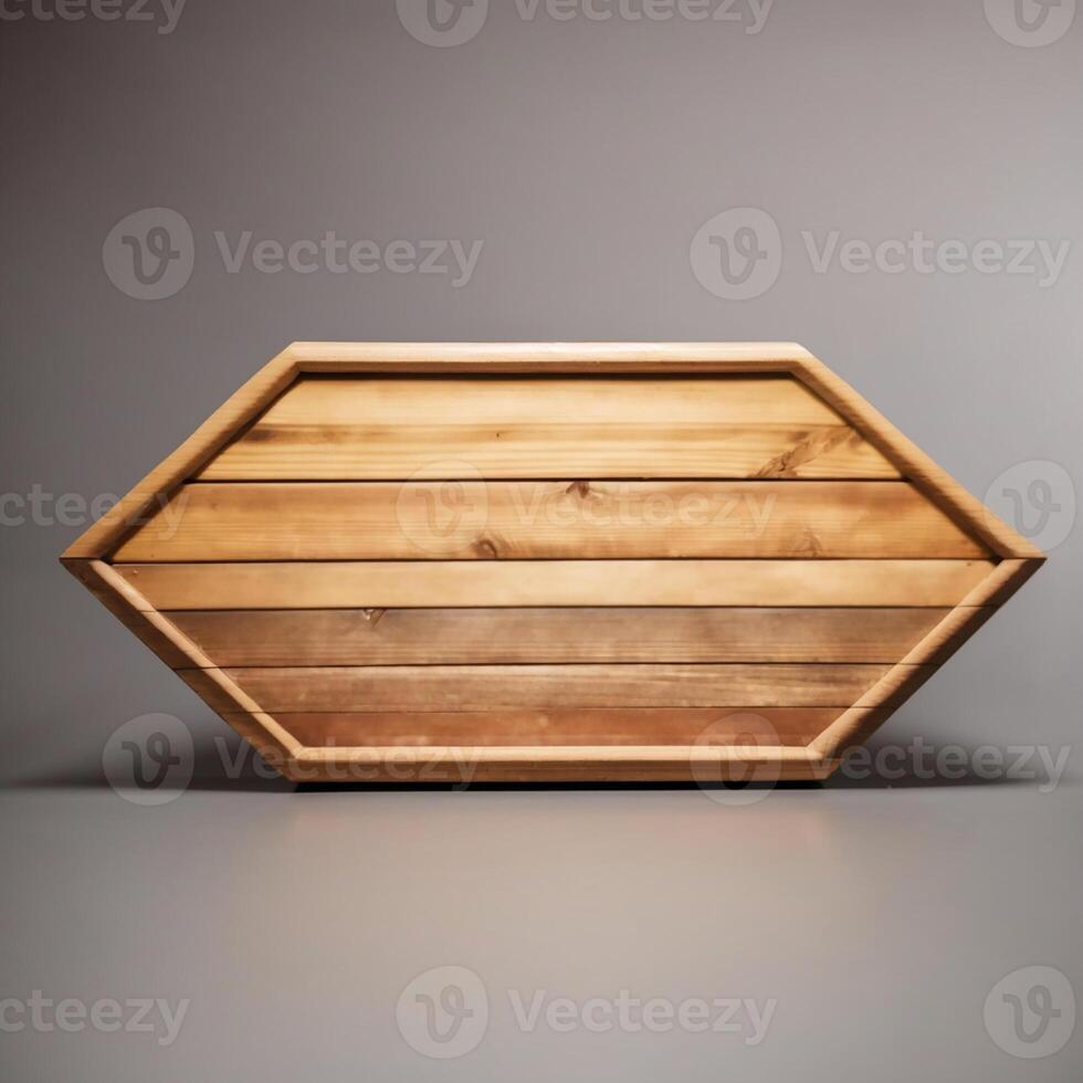 AI generated Cute sign, wooden sign with copy space, AI Generative photo