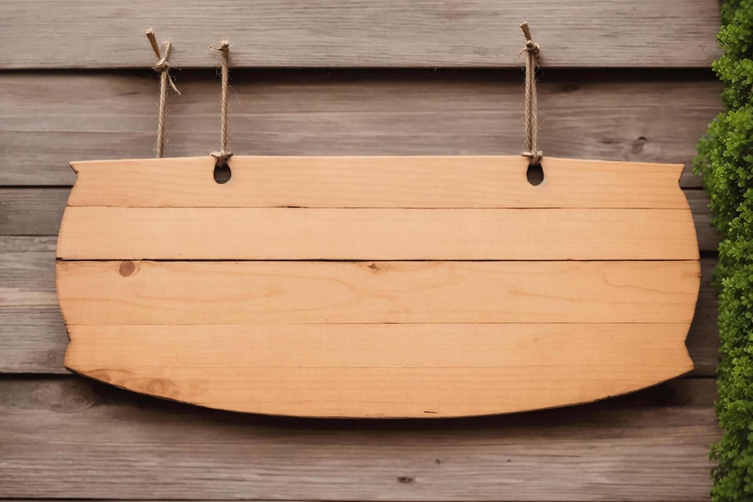 AI generated Wooden signboard on outdoor background, AI Generative photo
