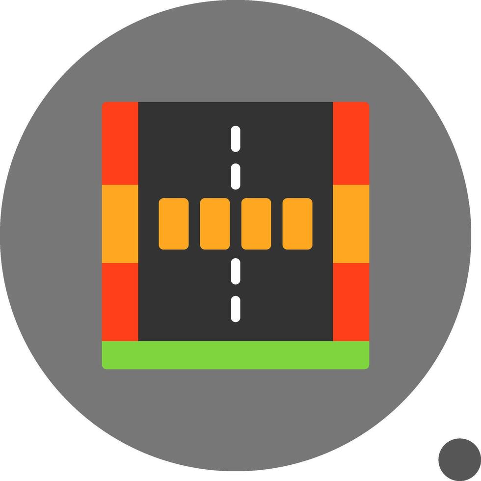 Crosswalk Flat Shadow Icon vector