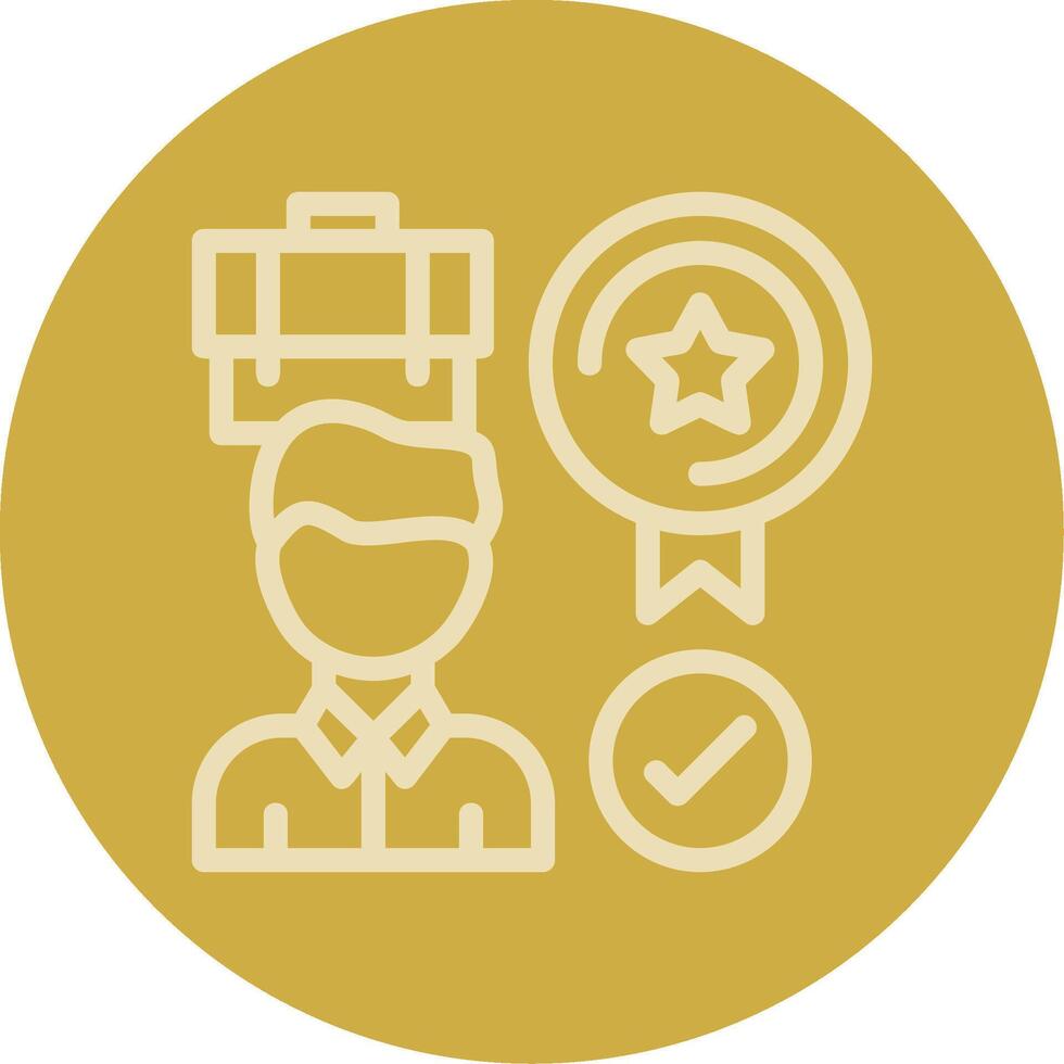 Job Satisfaction Line Multi color Icon vector