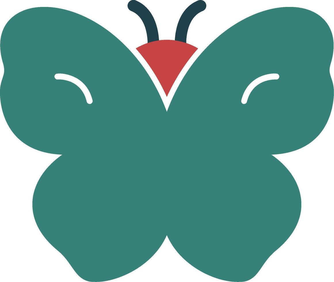 Butterfly Glyph Multi Color Icon vector