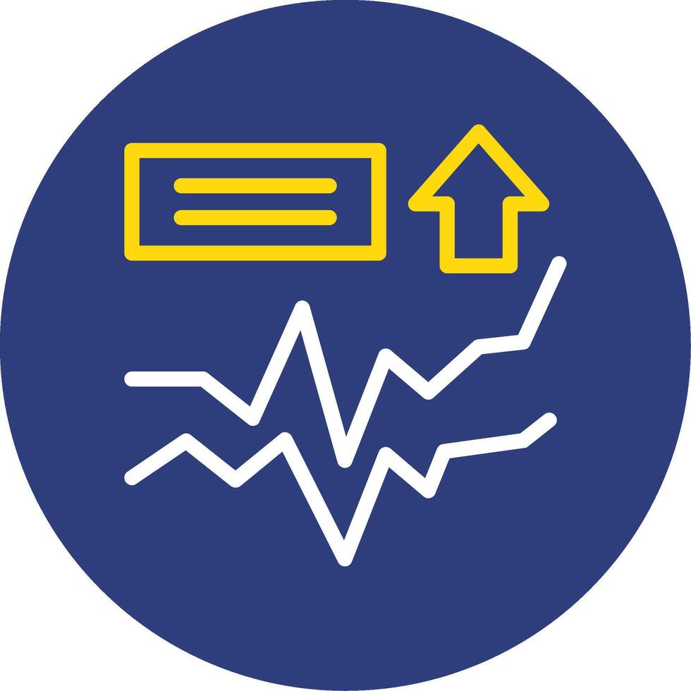 Change Wave Dual Line Circle Icon vector