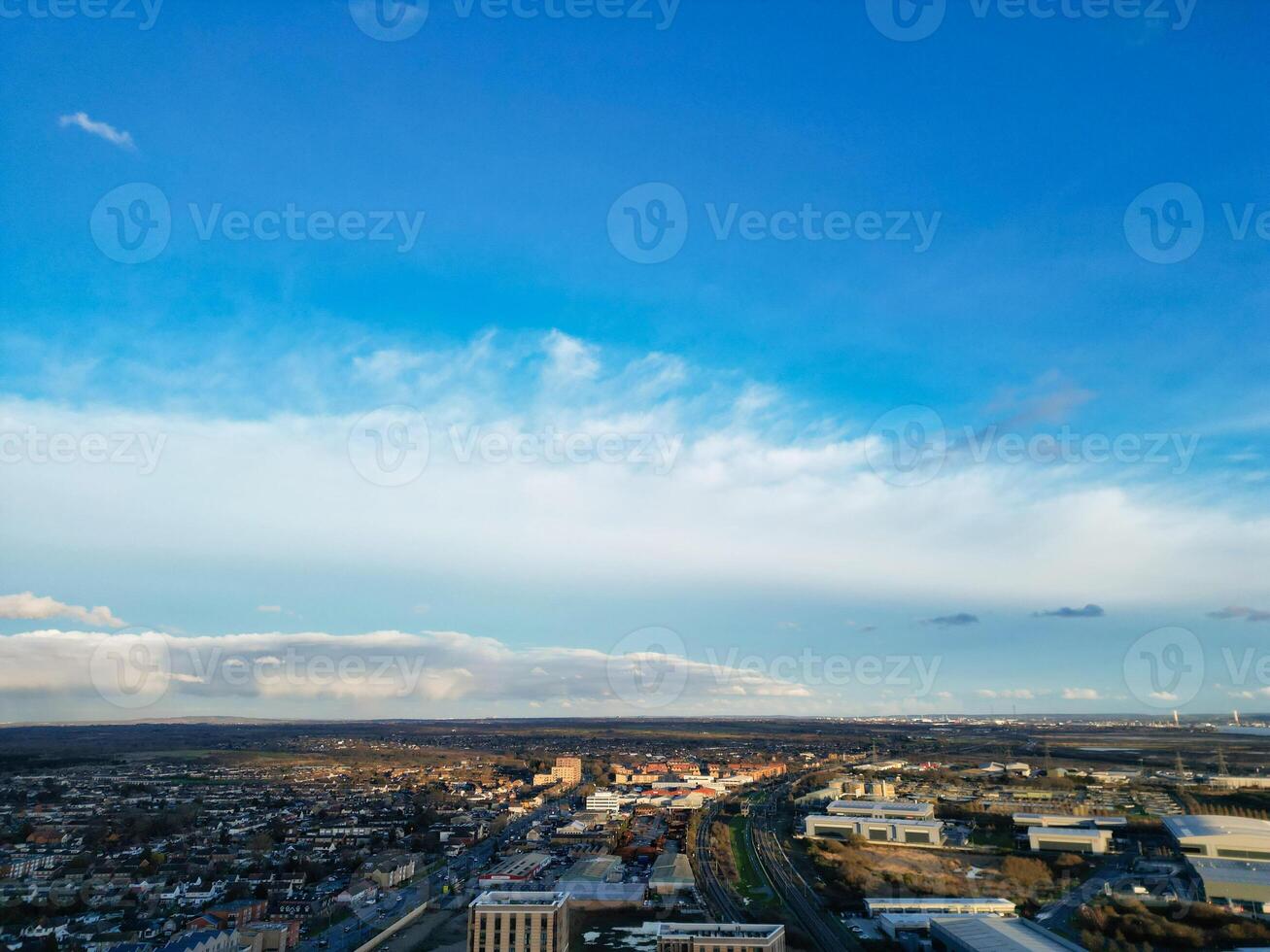 Aerial View of Dagenham London City of England United Kingdom. March 2nd, 2024 photo