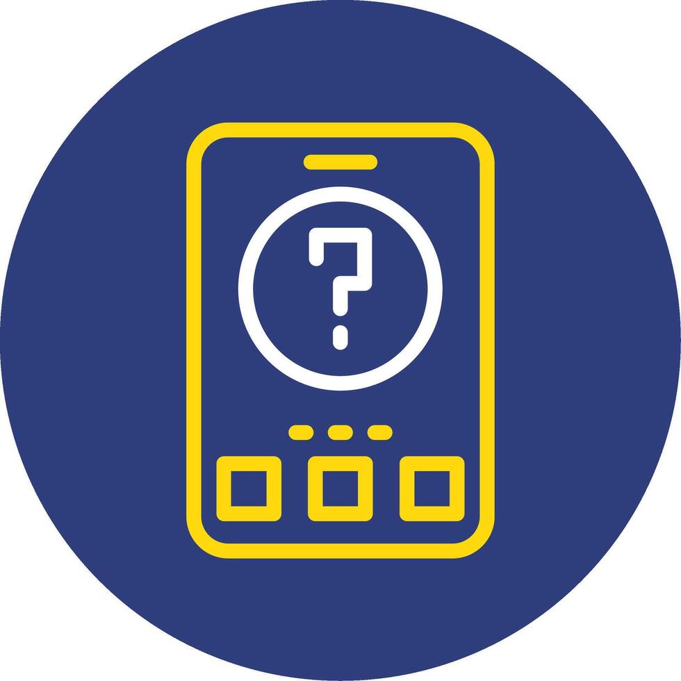 Question Mark Dual Line Circle Icon vector