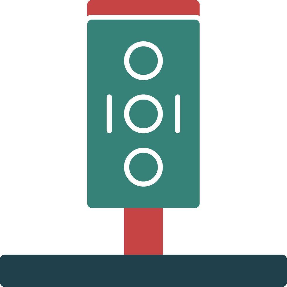 Traffic Light Glyph Multi Color Icon vector