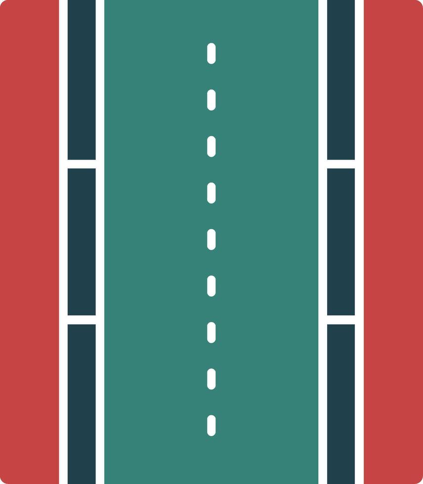 Road Glyph Multi Color Icon vector