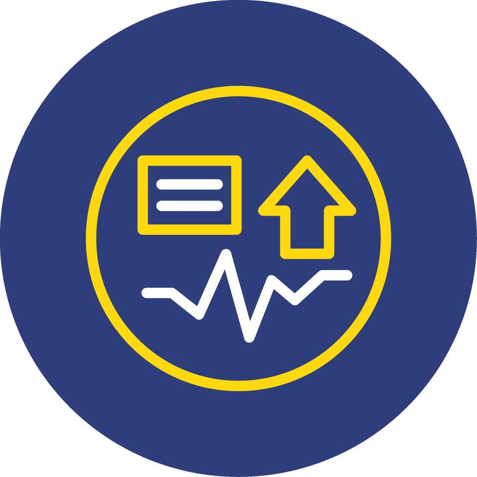 Shift Spark Dual Line Circle Icon vector
