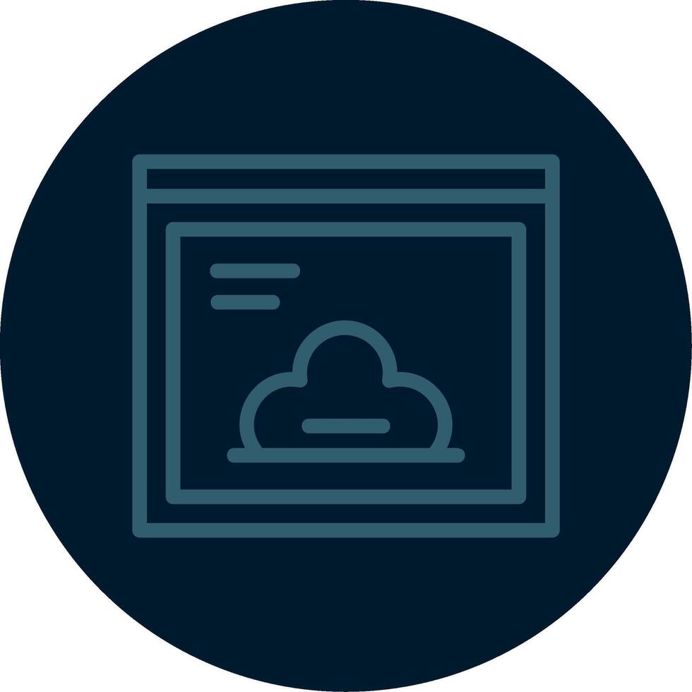 Cloud Line Multi color Icon vector
