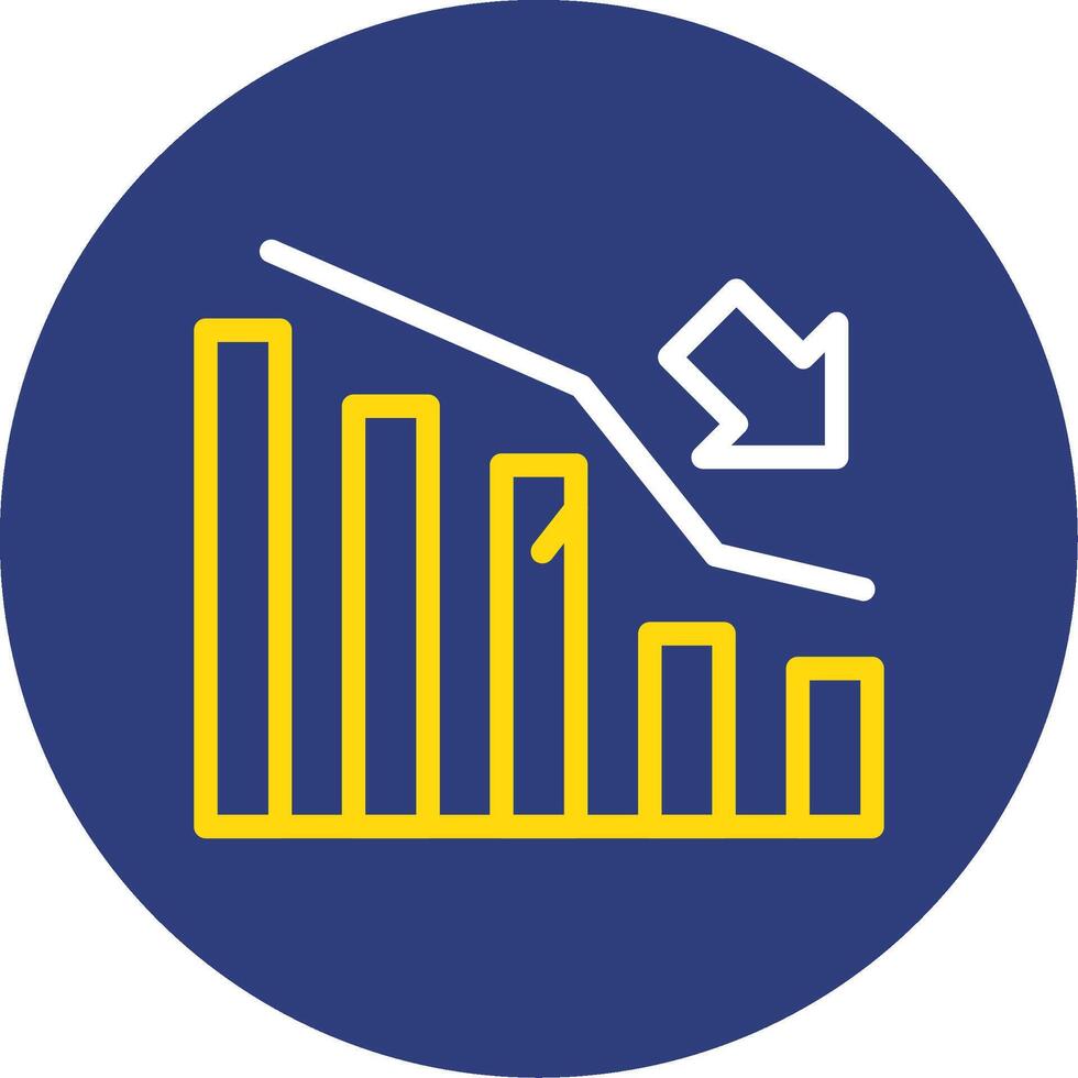 Rise Rift Dual Line Circle Icon vector