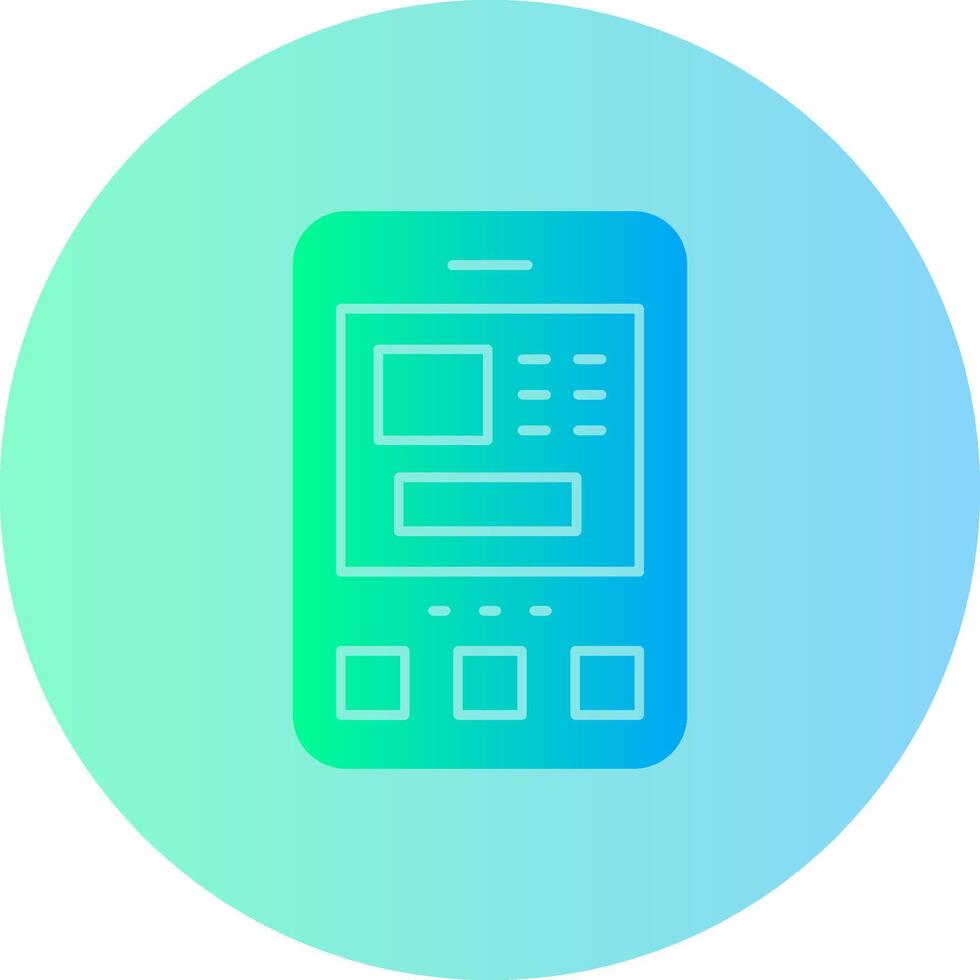 ATM Gradient Circle Icon vector