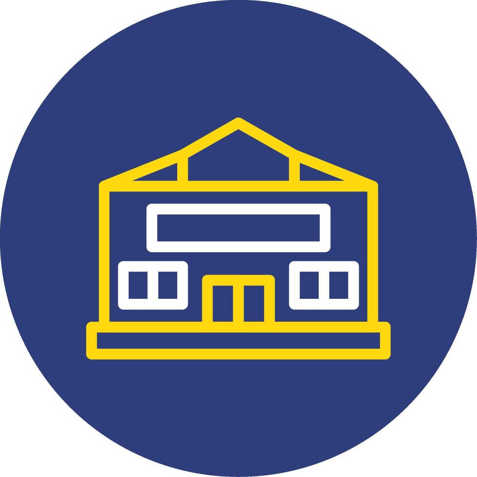 Theater Dual Line Circle Icon vector