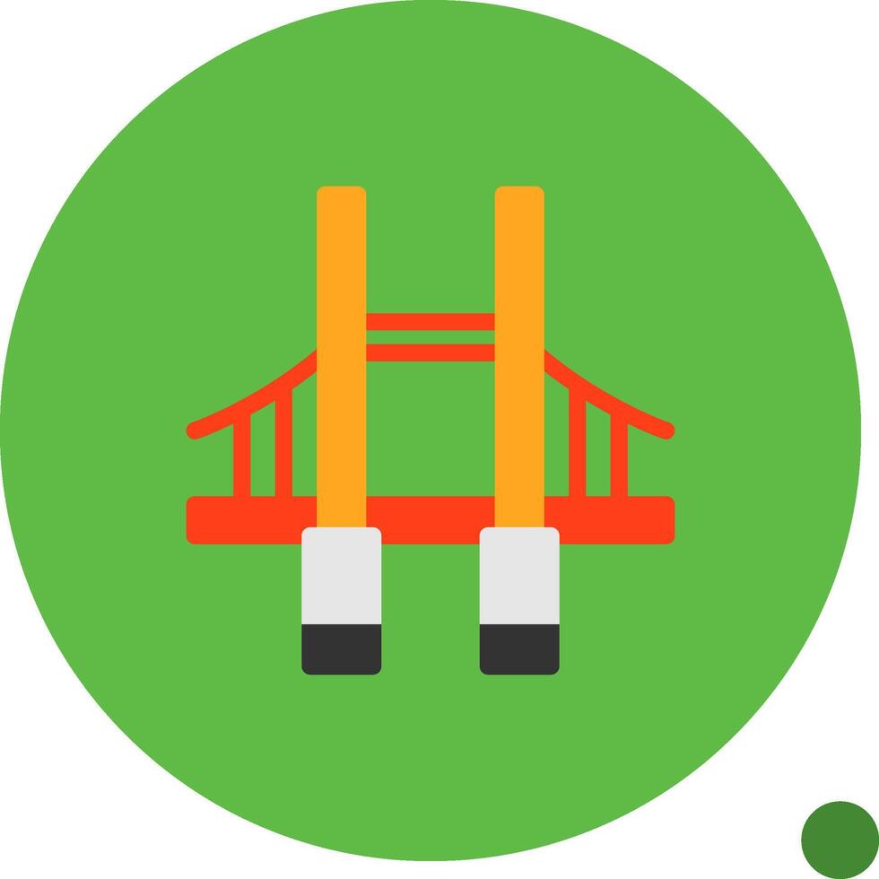Bridge Flat Shadow Icon vector