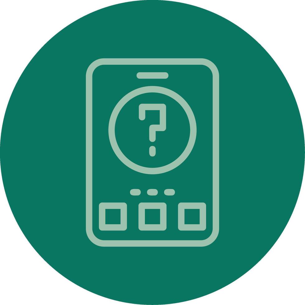 Question Mark Line Multi color Icon vector