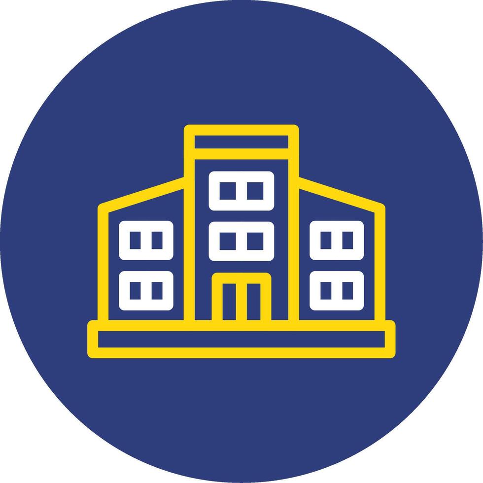 Library Dual Line Circle Icon vector