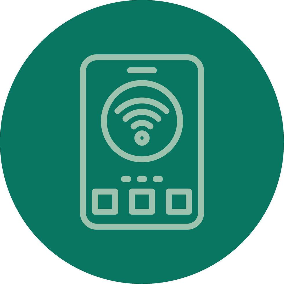 Wi-Fi Line Multi color Icon vector