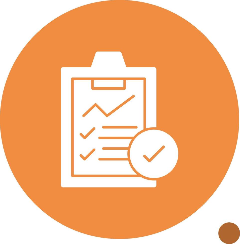 Audit Glyph Shadow Icon vector