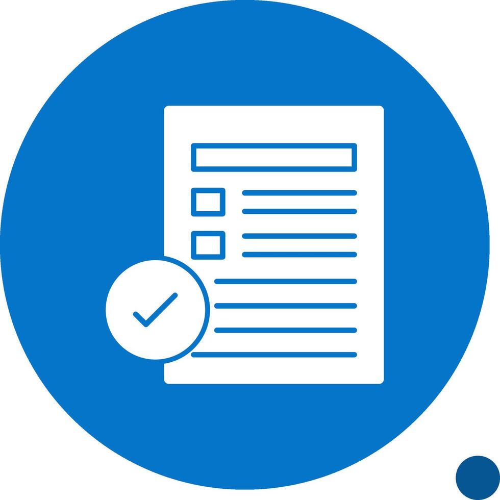 Test Glyph Shadow Icon vector