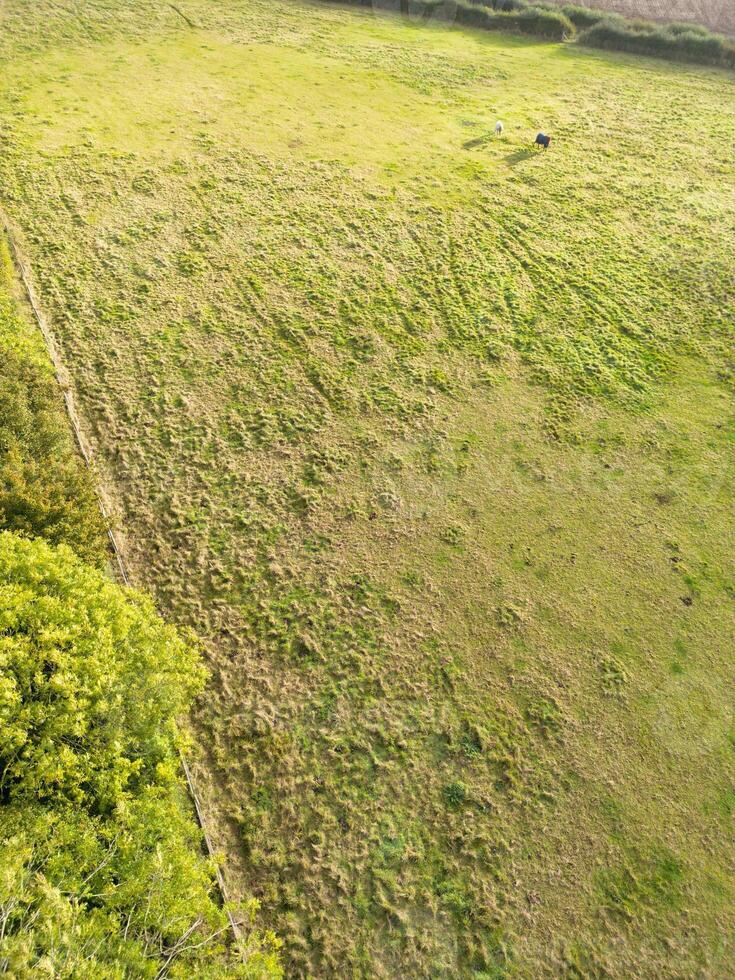 High Angle View of British Countryside Landscape at Hitchin City of England UK photo