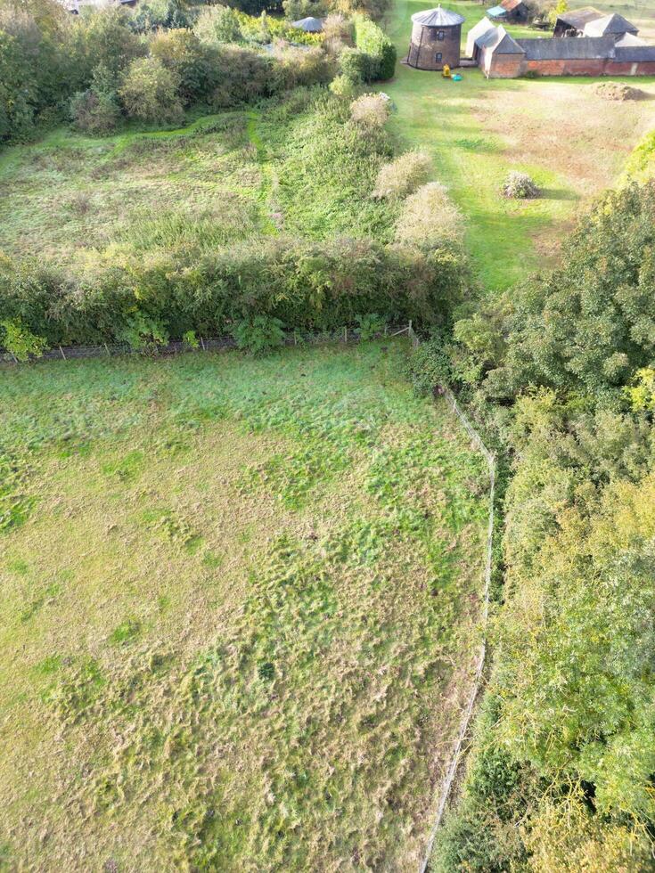 High Angle View of British Countryside Landscape at Hitchin City of England UK photo