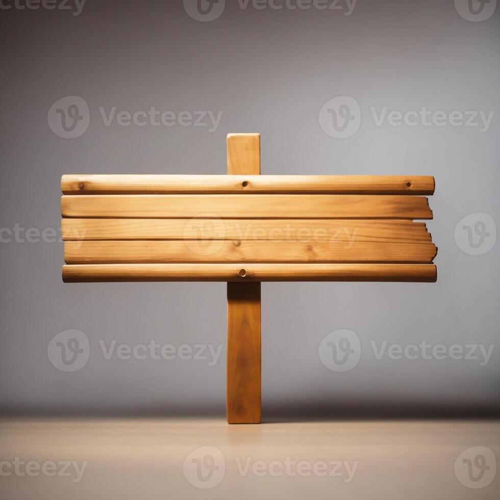 AI generated Cute sign, wooden sign with copy space, AI Generative photo