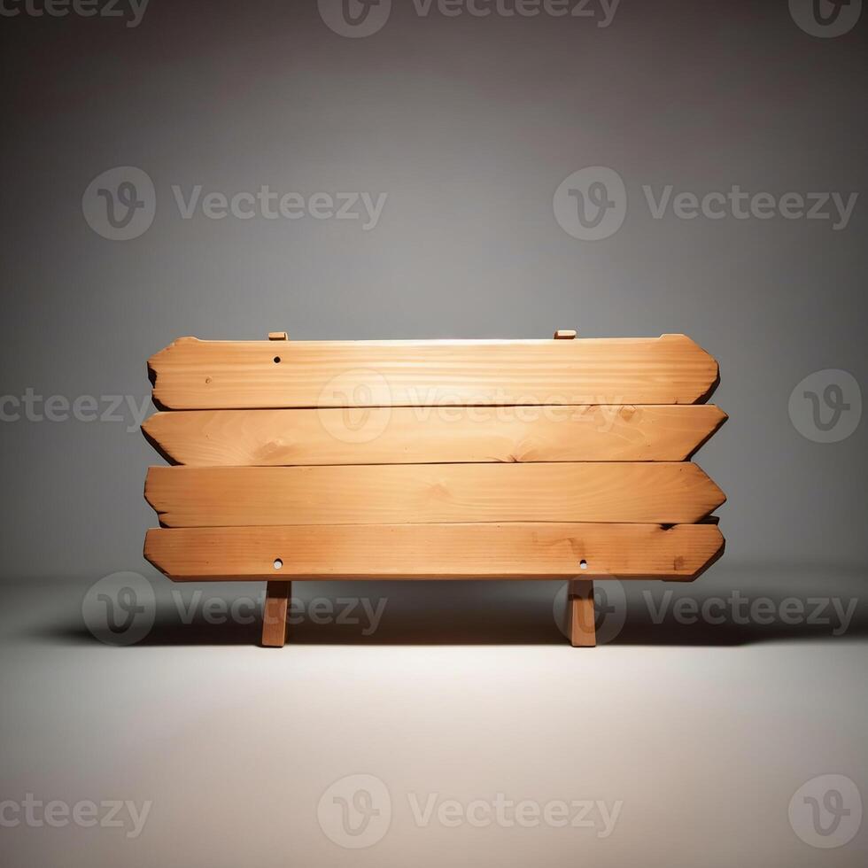 AI generated Cute sign, wooden sign with copy space, AI Generative photo
