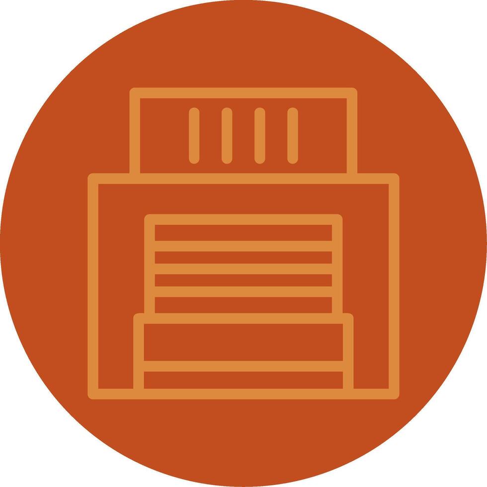 Factory Door Line Multi color Icon vector