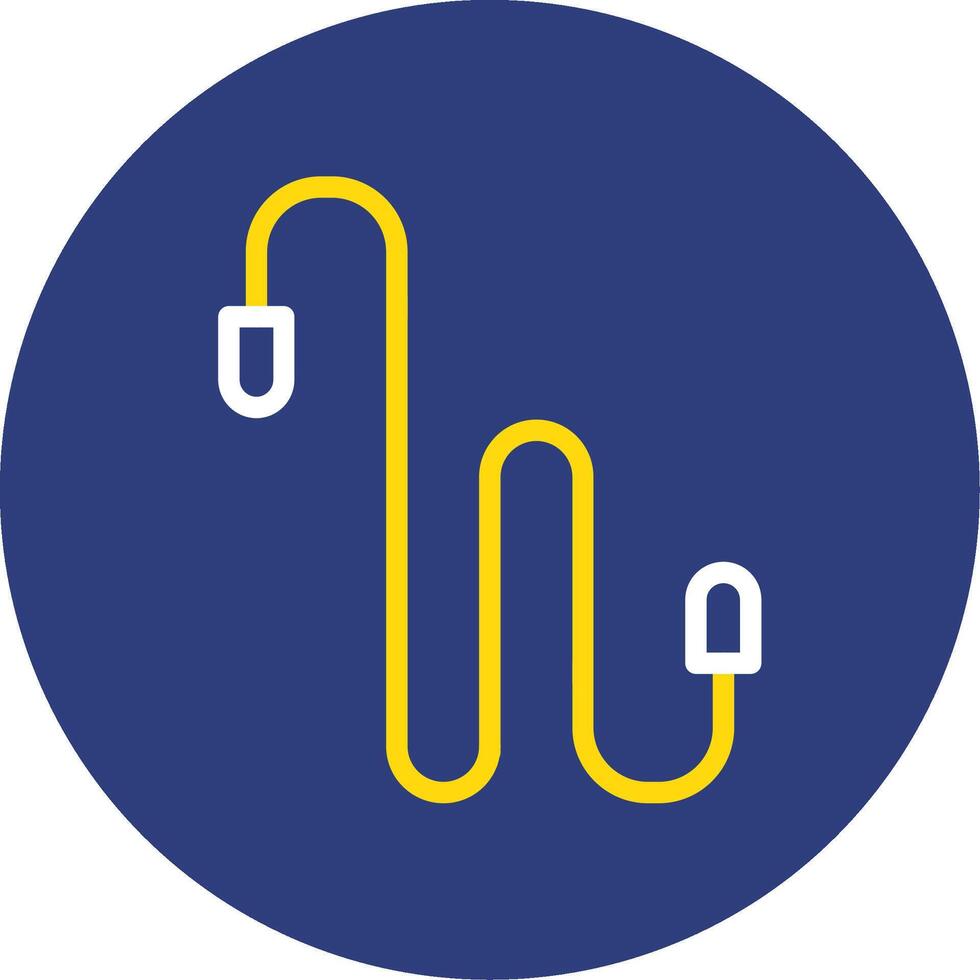 Jump Rope Dual Line Circle Icon vector