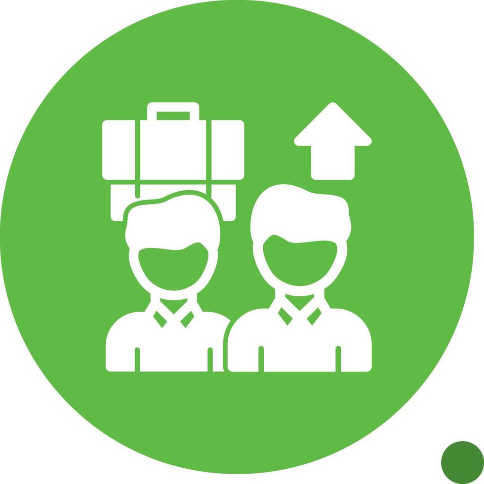 Mentorship Glyph Shadow Icon vector