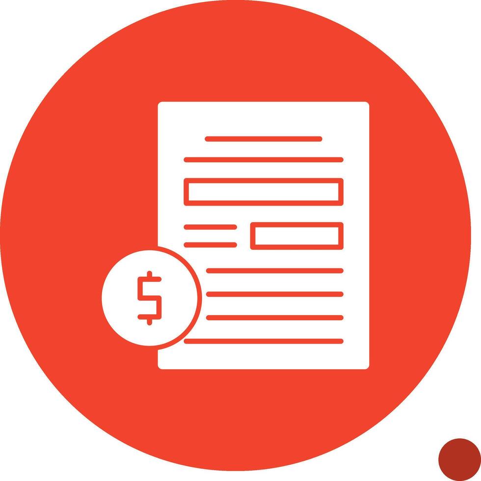 Compensation Glyph Shadow Icon vector